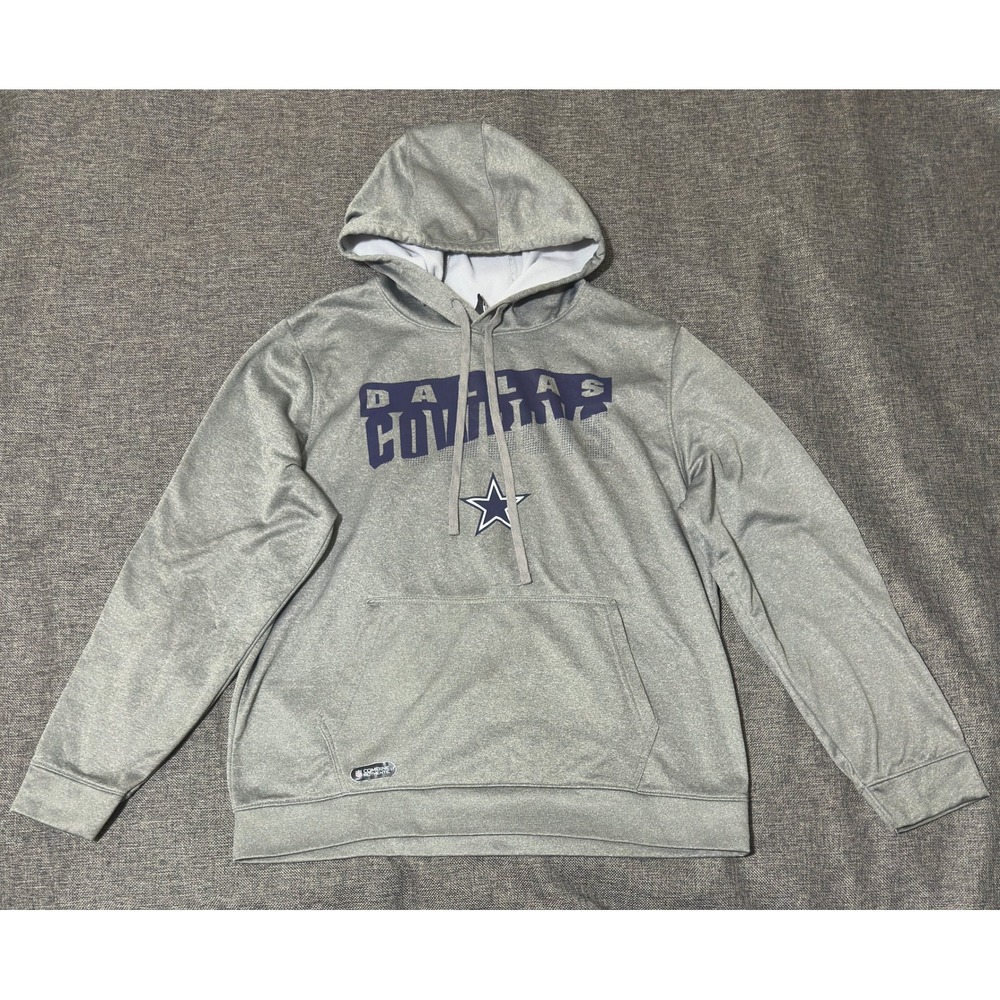 New Era NFL Mens XL Hoodie Dallas Cowboys Gray Long Sleeve Polyester